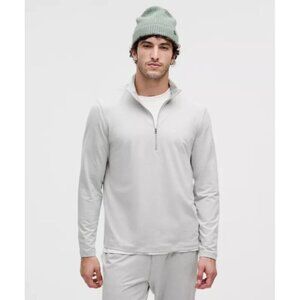 Soft Jersey Half Zip - Heathered Vapor/Heathered Silver Drop